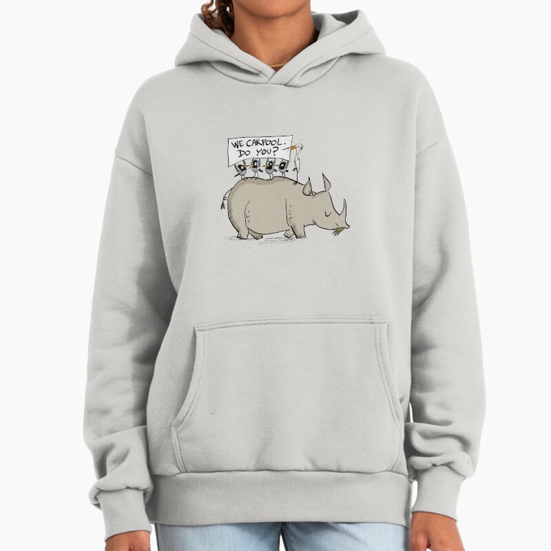 Carpooling Humour Unisex Hoodie Pullover Casual Streetwear Graphic Print 2
