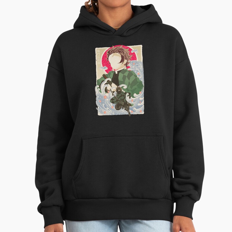 Slayer No Yaiba Unisex Hoodie Pullover Casual Streetwear Graphic Print 2