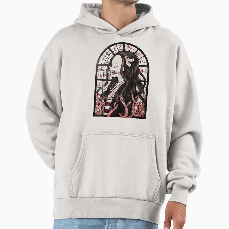 Stained Glass Blood Demon Unisex Hoodie Pullover Casual Streetwear Graphic Print