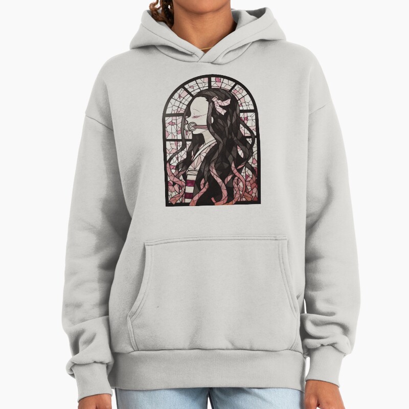 Stained Glass Blood Demon Unisex Hoodie Pullover Casual Streetwear Graphic Print 2