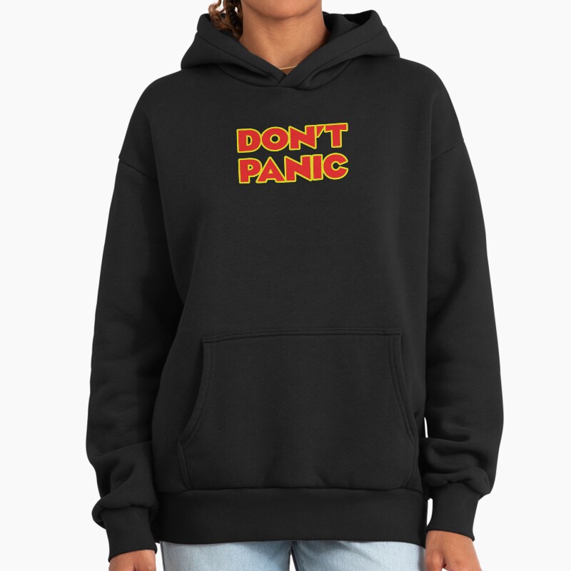 Don'T Panic Unisex Hoodie Pullover Casual Streetwear Graphic Print 2
