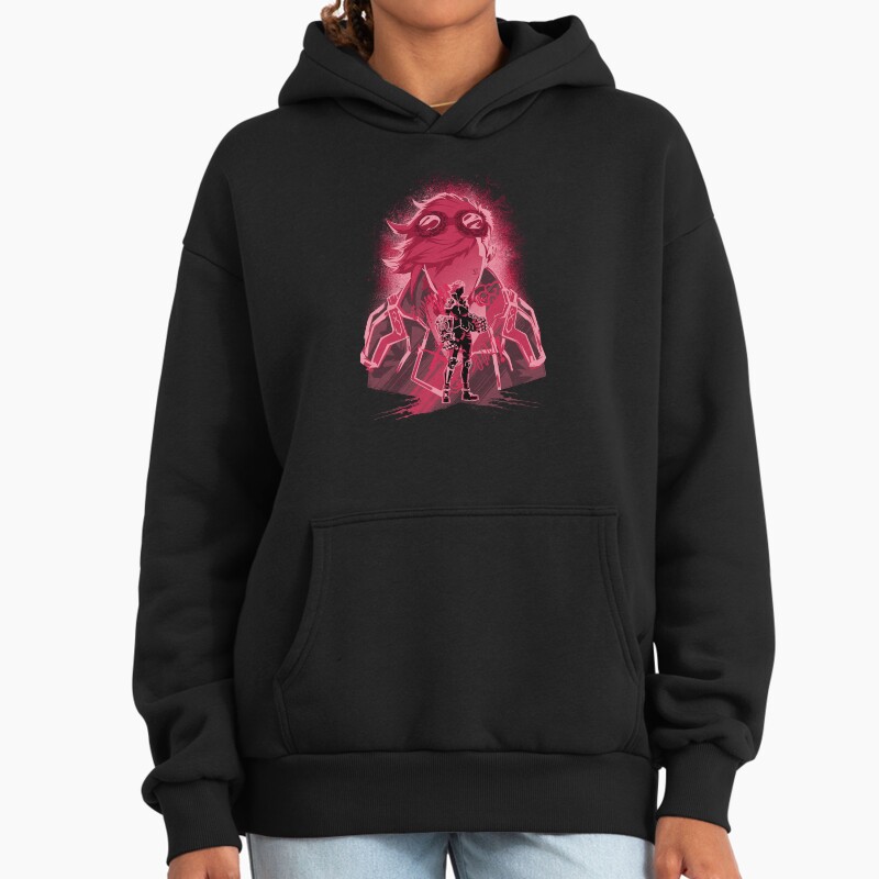Heartsteel Red Unisex Hoodie Pullover Casual Streetwear Graphic Print 2