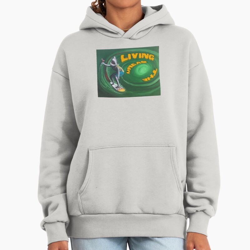 Living The Dream Unisex Hoodie Pullover Casual Streetwear Graphic Print 2