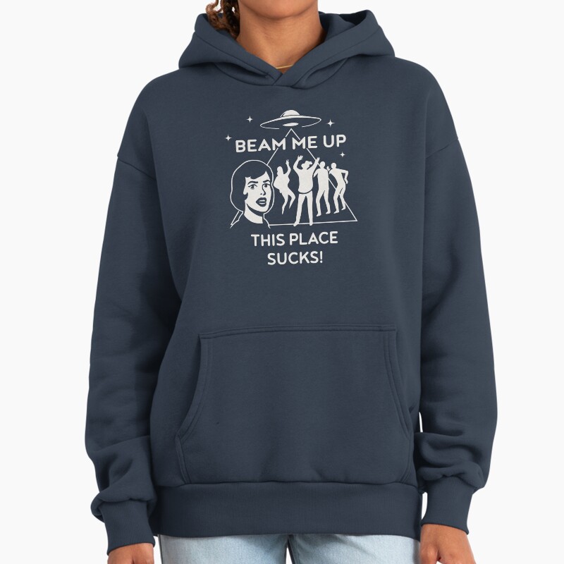Beam Me Up, This Place Sucks! - Robin'S Shirt Unisex Hoodie Pullover Casual Streetwear Graphic Print 2
