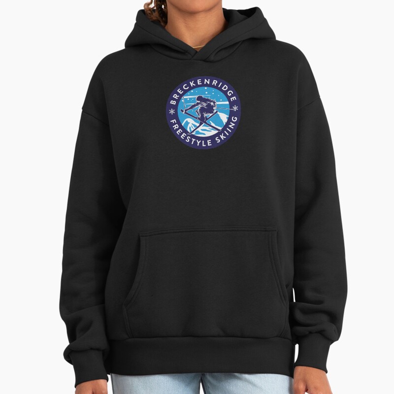 Breckenridge Freestyle Skiing Unisex Hoodie Pullover Casual Streetwear Graphic Print 2