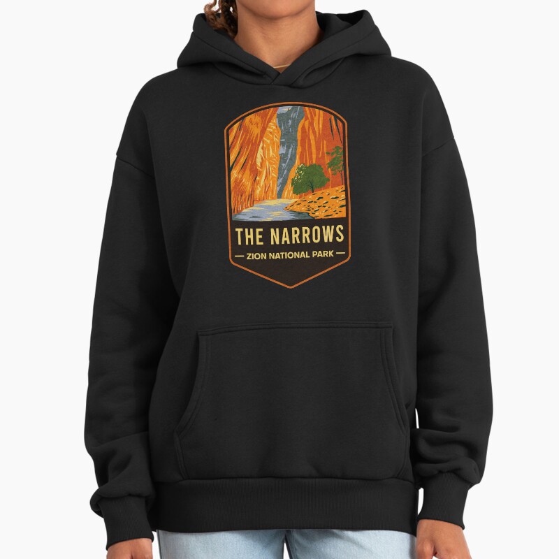 Zion National Park The Narrows Unisex Hoodie Pullover Casual Streetwear Graphic Print 2