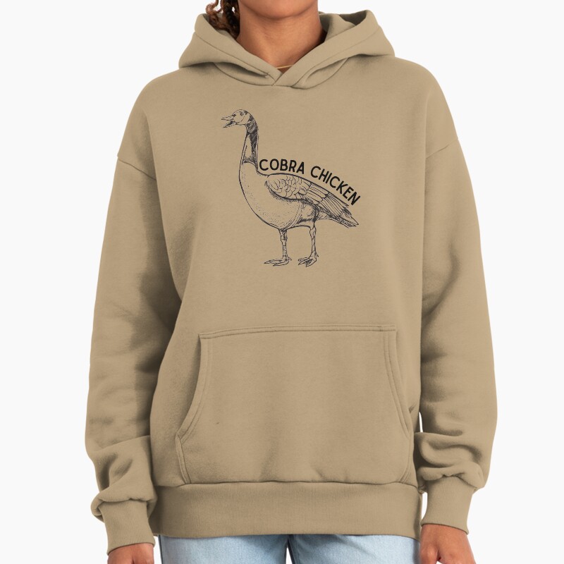 Cobra Chicken Funny Goose Unisex Hoodie Pullover Casual Streetwear Graphic Print 2