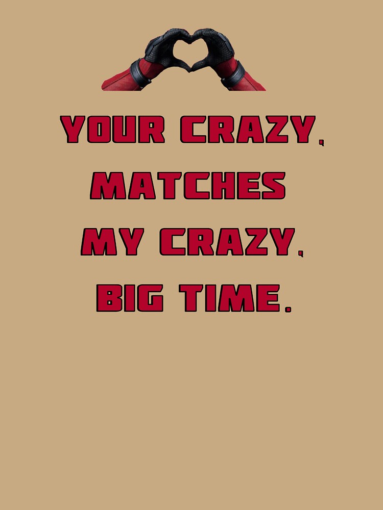 Your Crazy, Matches My Crazy, Big Time.  Unisex Hoodie Pullover Casual Streetwear Graphic Print 3