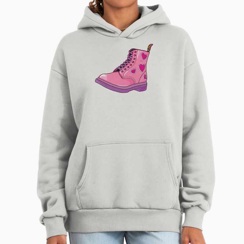 Cute Doc Martens! Unisex Hoodie Pullover Casual Streetwear Graphic Print 2