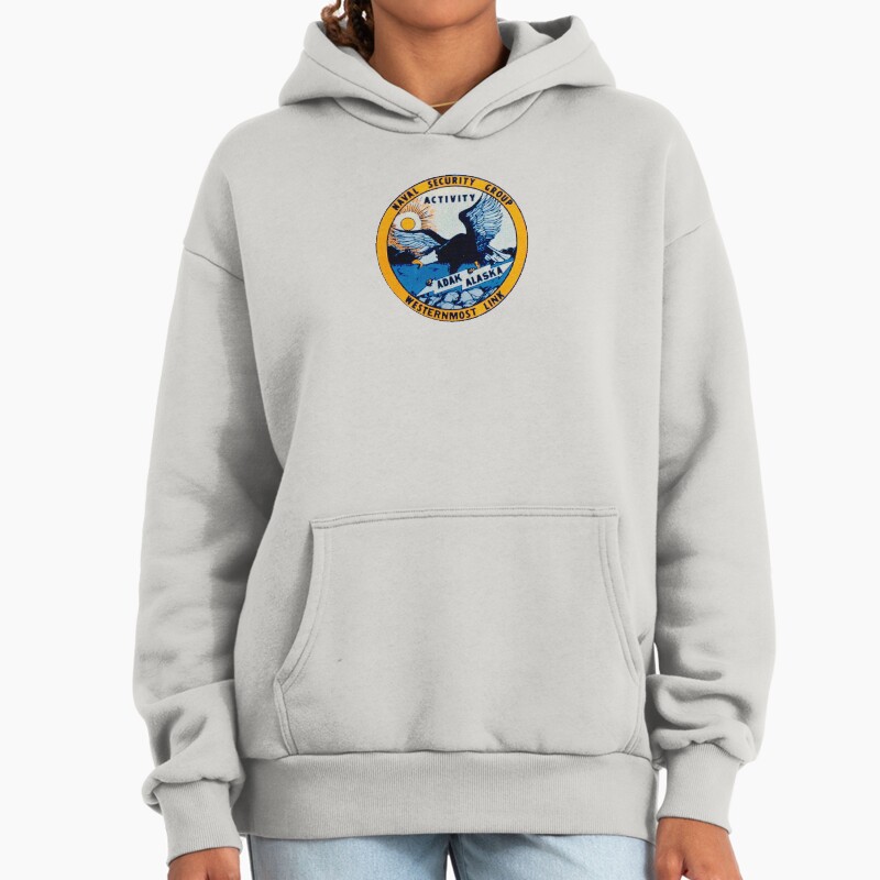 Naval Security Group Activity, Adak, Alaska Unisex Hoodie Pullover Casual Streetwear Graphic Print 2