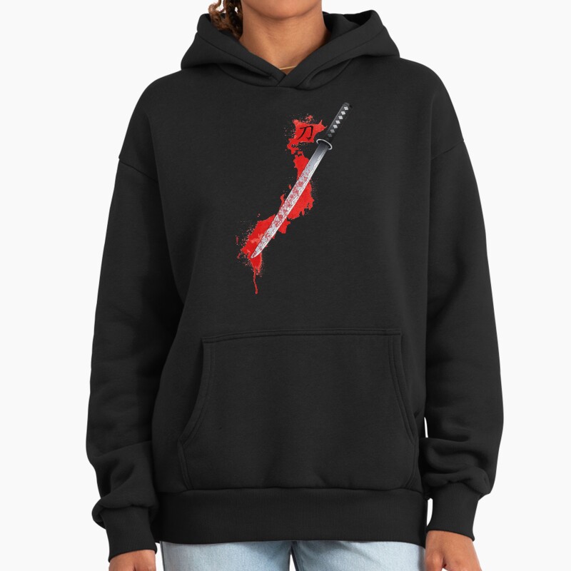 Katana Sword Unisex Hoodie Pullover Casual Streetwear Graphic Print 2