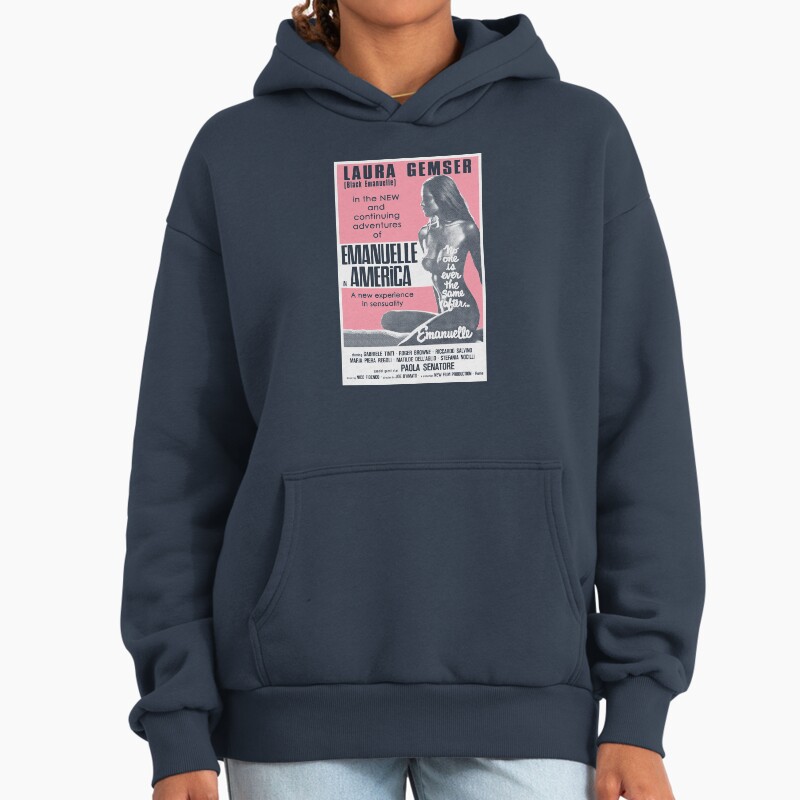 Emanuelle In America Laura Gemser Unisex Hoodie Pullover Casual Streetwear Graphic Print 2