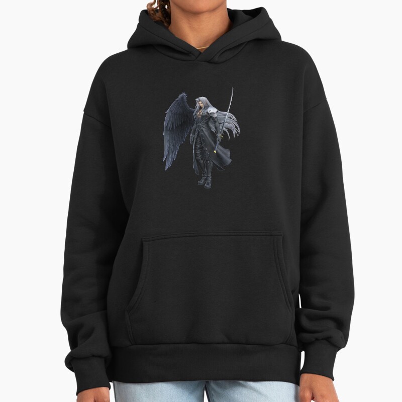 Sephiroth Smash Render Unisex Hoodie Pullover Casual Streetwear Graphic Print 2