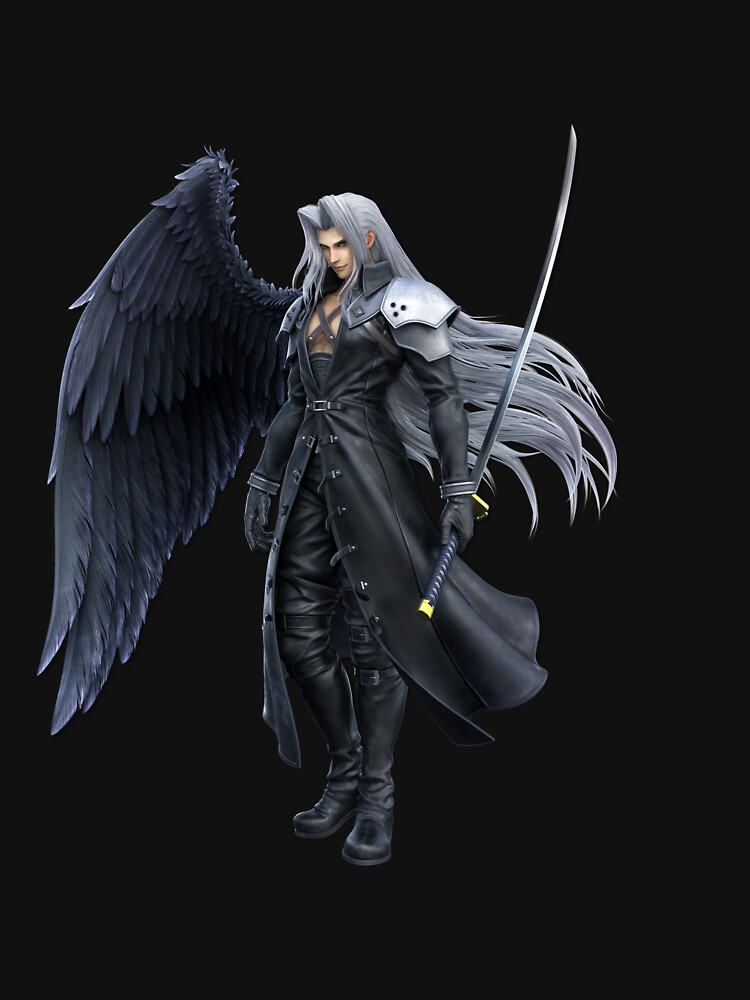 Sephiroth Smash Render Unisex Hoodie Pullover Casual Streetwear Graphic Print 3