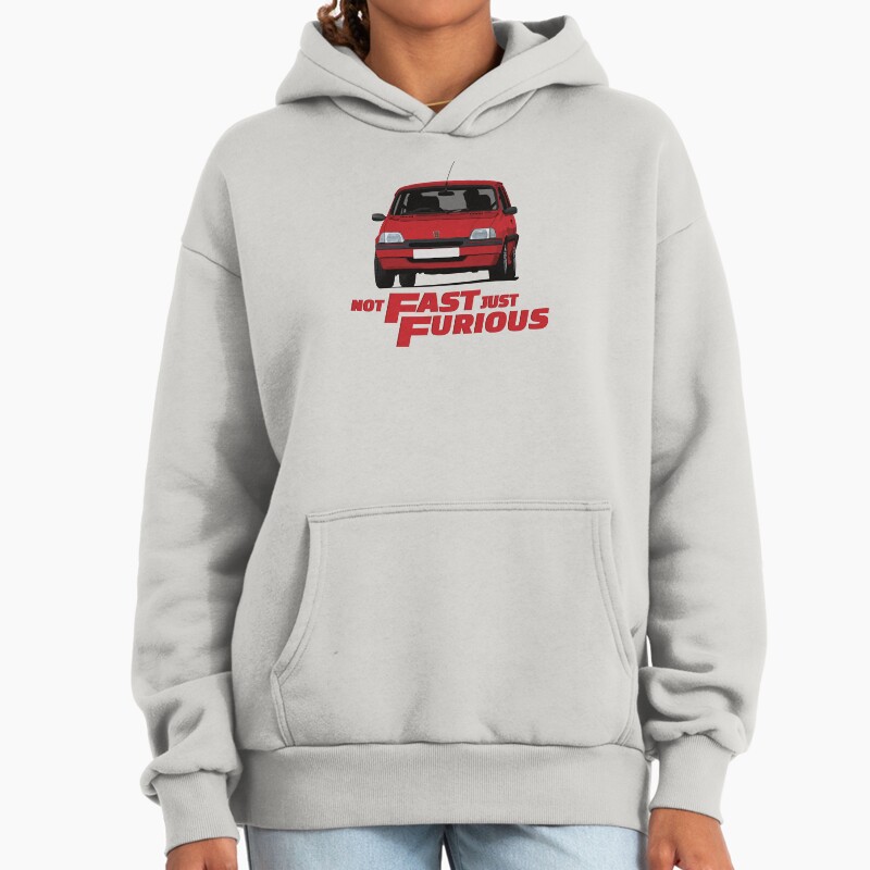 Rover Metro - Not Fast Just Furious - Red Unisex Hoodie Pullover Casual Streetwear Graphic Print 2