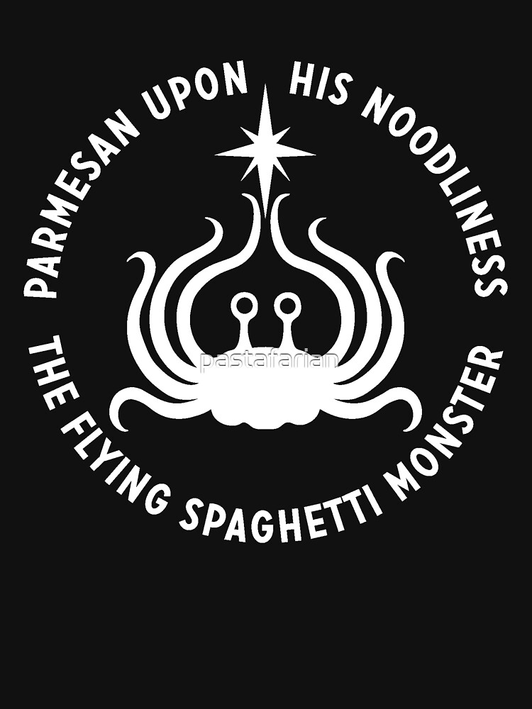 Flying Spaghetti Monster - His Noodliness (White) Unisex Hoodie Pullover Casual Streetwear Graphic Print 3