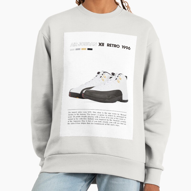 Air Jordan Xii Retro 1996 Poster Unisex Sweater Crewneck Pullover Casual Streetwear Graphic Print 2