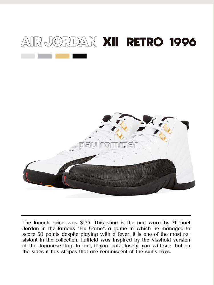Air Jordan Xii Retro 1996 Poster Unisex Sweater Crewneck Pullover Casual Streetwear Graphic Print 3