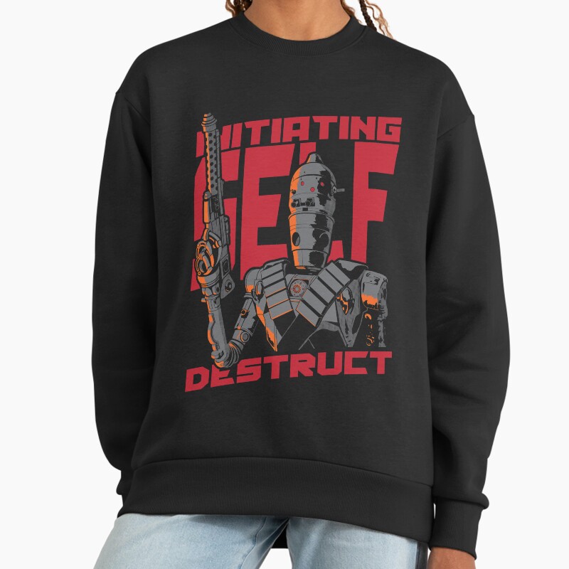 Self Destructive Unisex Sweater Crewneck Pullover Casual Streetwear Graphic Print 2