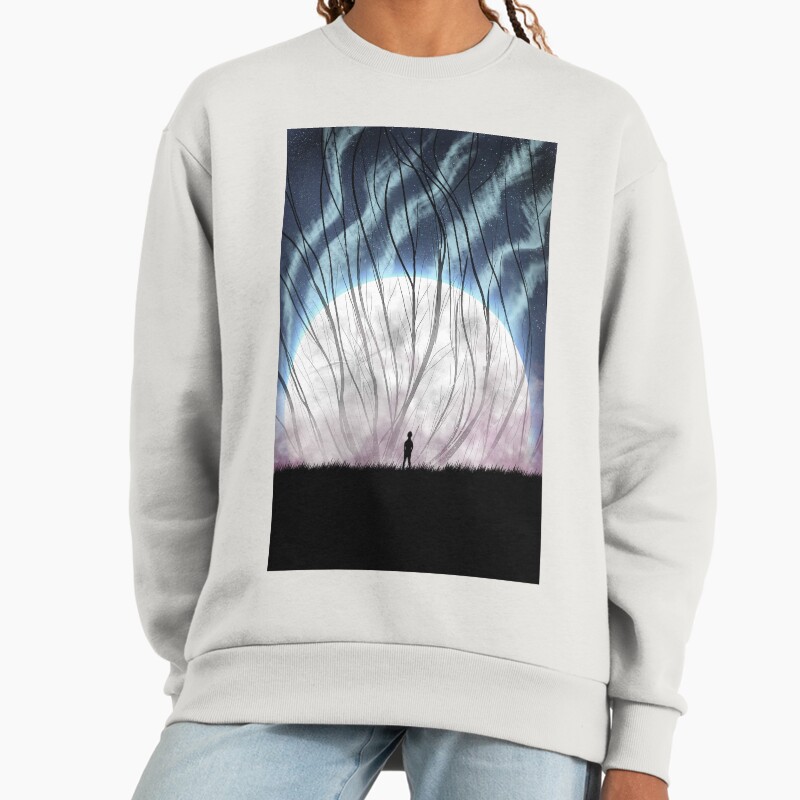 Fantasy Calm Landscape Artwork  Unisex Sweater Crewneck Pullover Casual Streetwear Graphic Print 2