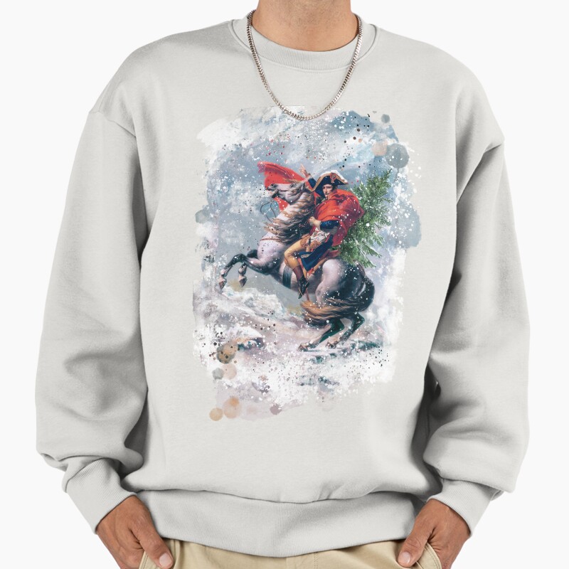 Napoleon Christmas Unisex Sweater Crewneck Pullover Casual Streetwear Graphic Print