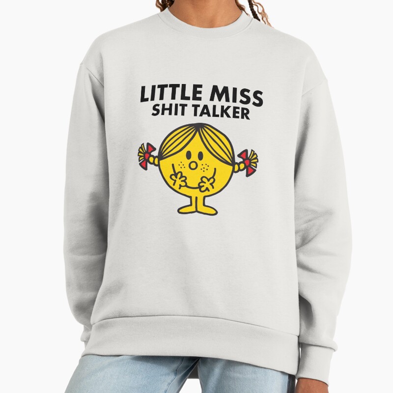 Little Miss Shit Talker Unisex Sweater Crewneck Pullover Casual Streetwear Graphic Print 2