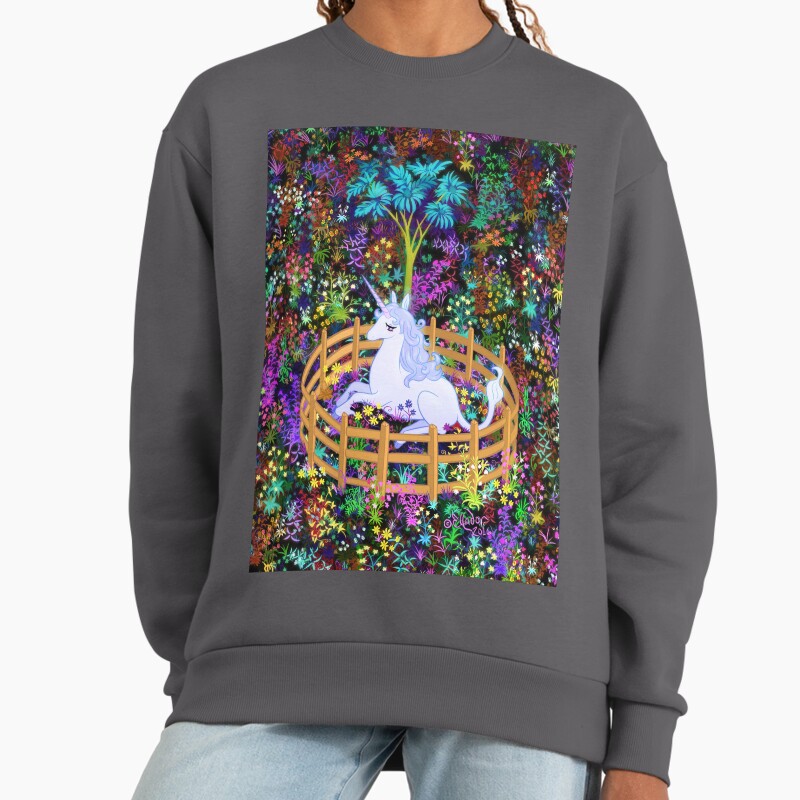 The Last Unicorn In Captivity Unisex Sweater Crewneck Pullover Casual Streetwear Graphic Print 2