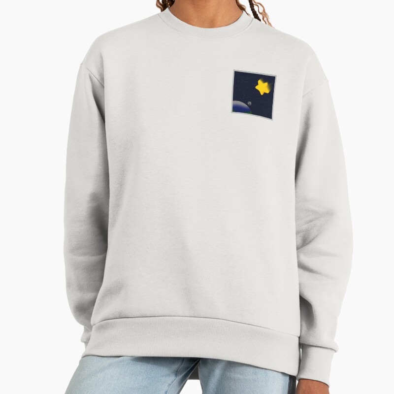 Make A Wish - Cute 3D Shooting Star In Space Unisex Sweater Crewneck Pullover Casual Streetwear Graphic Print 2