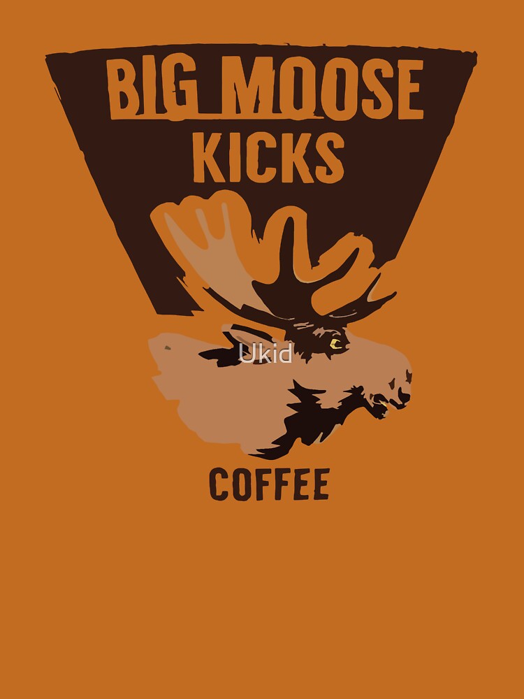 Big Moose Kicks Coffee Unisex Sweater Crewneck Pullover Casual Streetwear Graphic Print 3