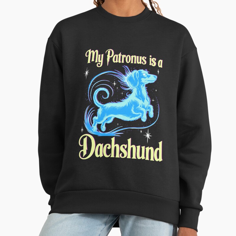 My Patronus Is A Dachshund Unisex Sweater Crewneck Pullover Casual Streetwear Graphic Print 2