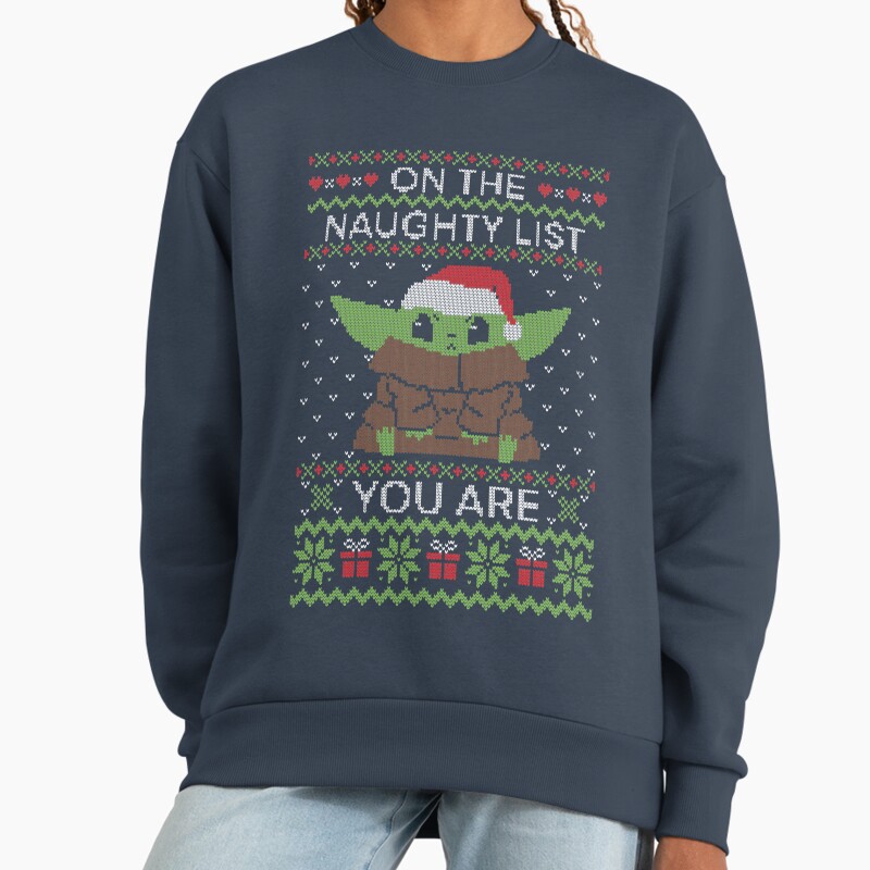Naughty Boy Unisex Sweater Crewneck Pullover Casual Streetwear Graphic Print 2