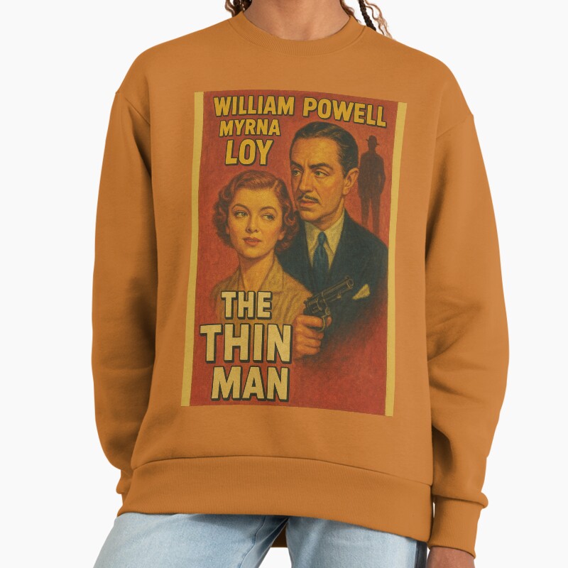 The Thin Man, Film Unisex Sweater Crewneck Pullover Casual Streetwear Graphic Print 2