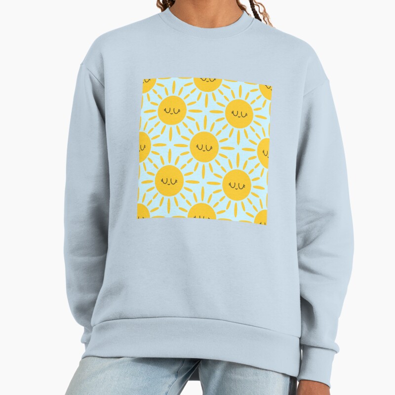 You Are My Sunshine - Pattern  Unisex Sweater Crewneck Pullover Casual Streetwear Graphic Print 2