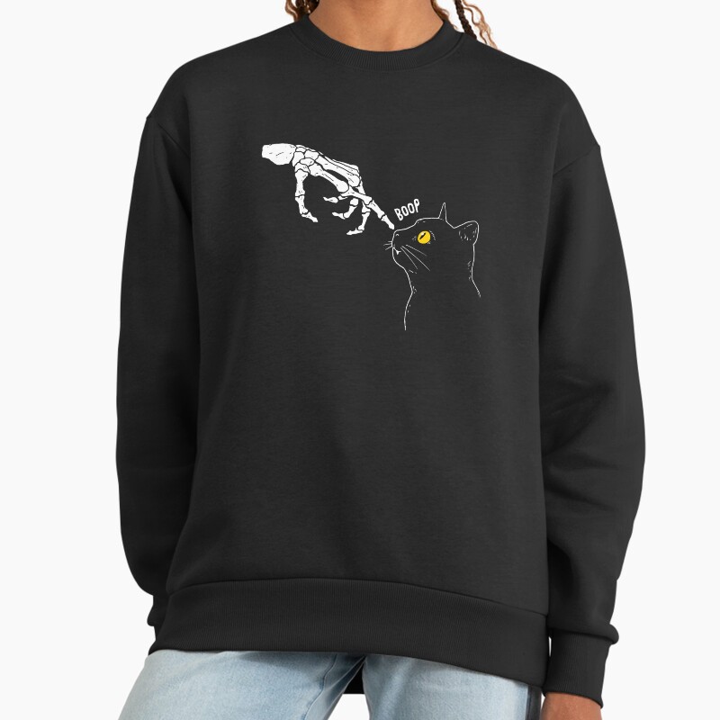 Spooky Boop Unisex Sweater Crewneck Pullover Casual Streetwear Graphic Print 2