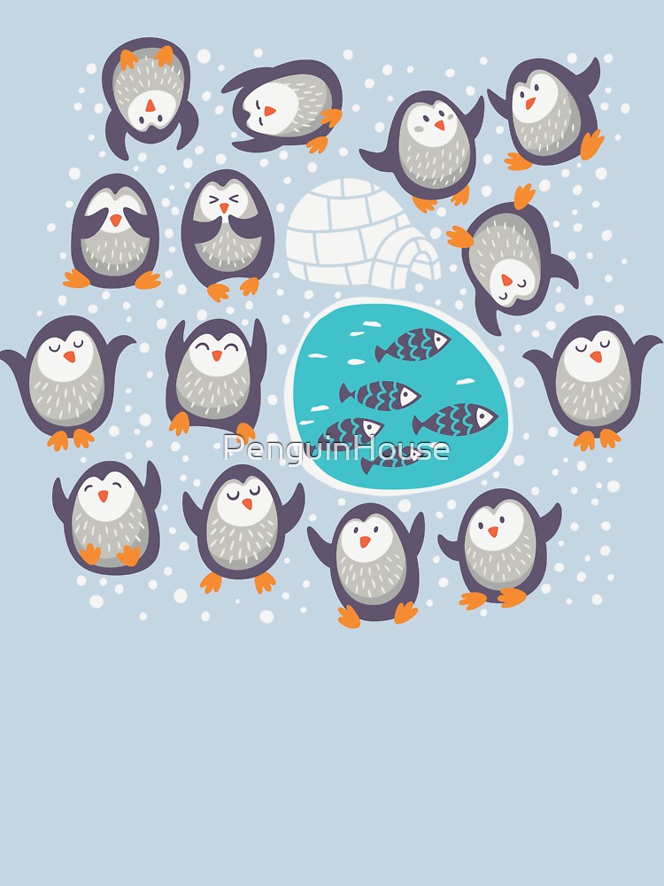 Winter Penguins Unisex Sweater Crewneck Pullover Casual Streetwear Graphic Print 3