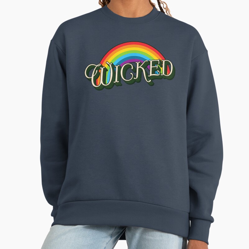 Wicked Title Unisex Sweater Crewneck Pullover Casual Streetwear Graphic Print 2