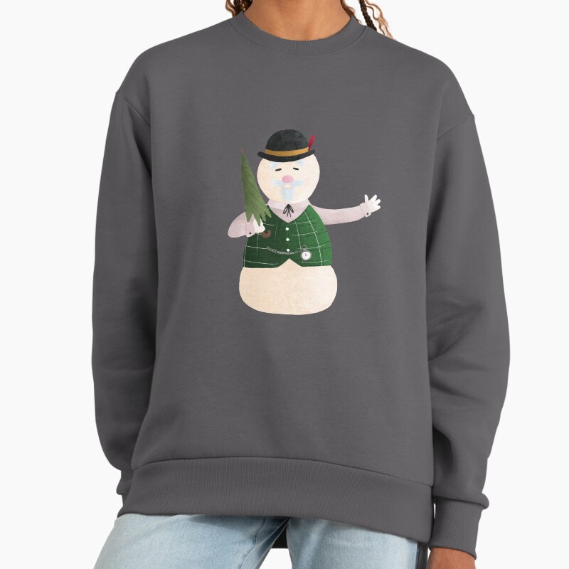 Sam The Snowman Unisex Sweater Crewneck Pullover Casual Streetwear Graphic Print 2