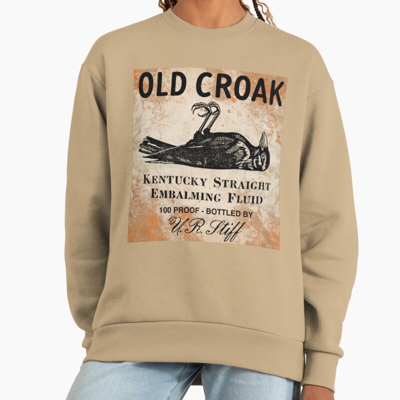 Old Croak Embalming Fluid Unisex Sweater Crewneck Pullover Casual Streetwear Graphic Print 2