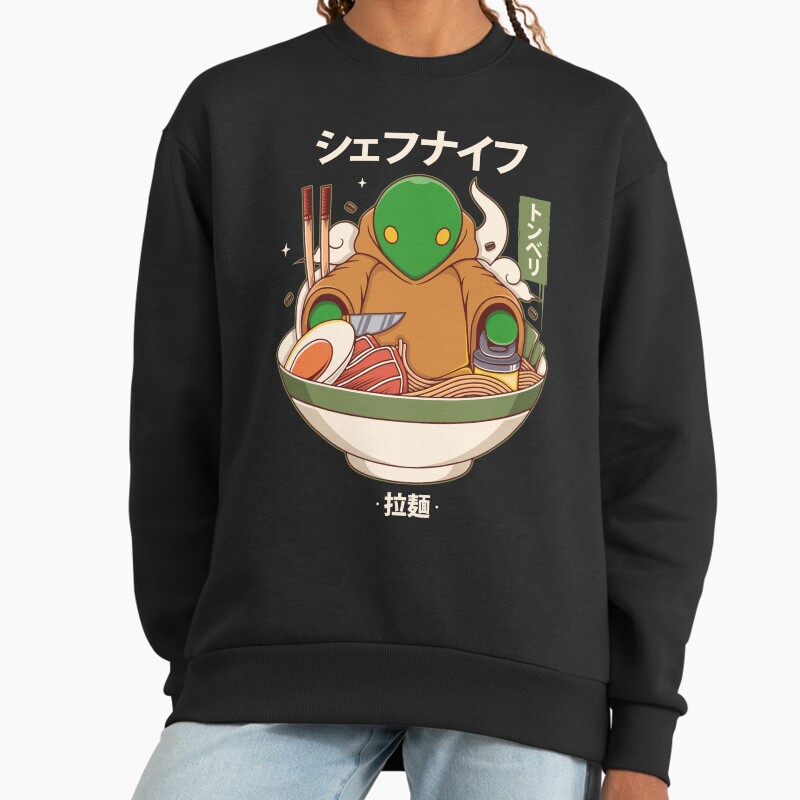 Tonberry Ramen Unisex Sweater Crewneck Pullover Casual Streetwear Graphic Print 2