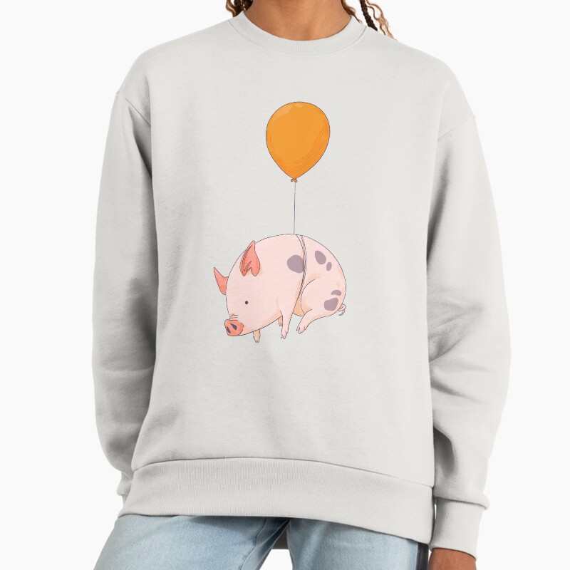 When Pigs Fly Unisex Sweater Crewneck Pullover Casual Streetwear Graphic Print 2