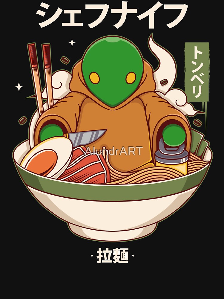 Tonberry Ramen Unisex Sweater Crewneck Pullover Casual Streetwear Graphic Print 3