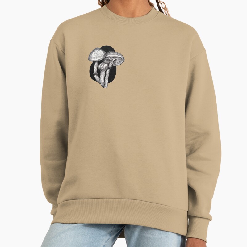 Wise Mushrooms Unisex Sweater Crewneck Pullover Casual Streetwear Graphic Print 2