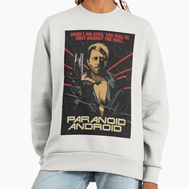 Paranoid Unisex Sweater Crewneck Pullover Casual Streetwear Graphic Print 2