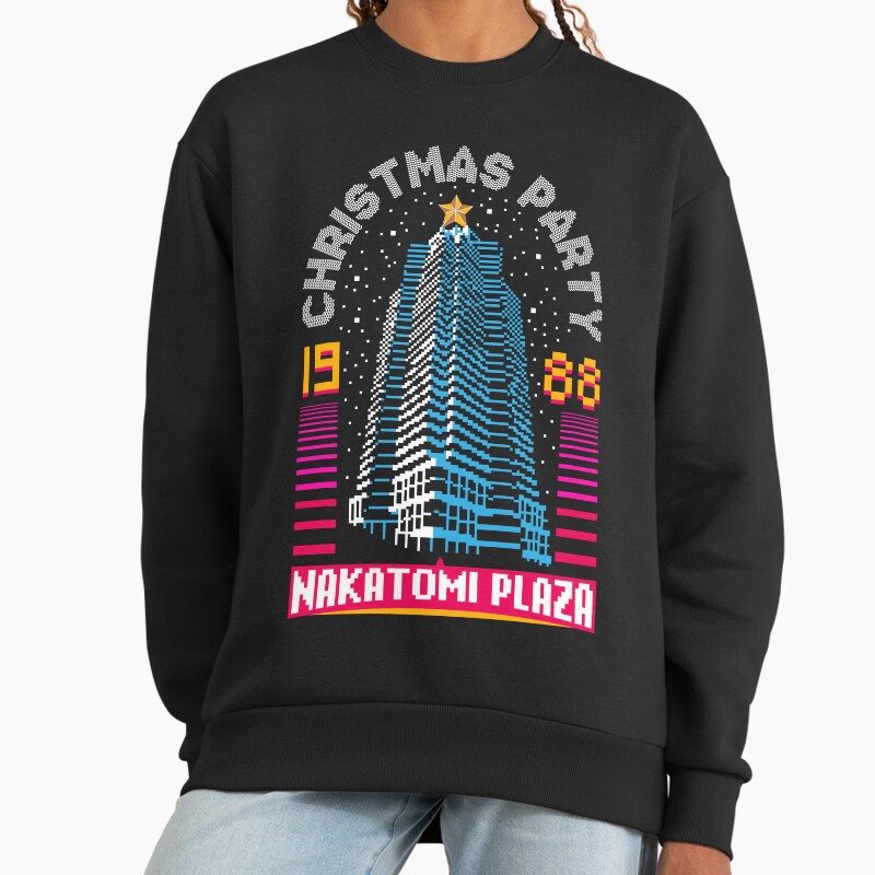 Nakatomi Plaza Christmas Party 88 - Retro Christmas Unisex Sweater Crewneck Pullover Casual Streetwear Graphic Print 2