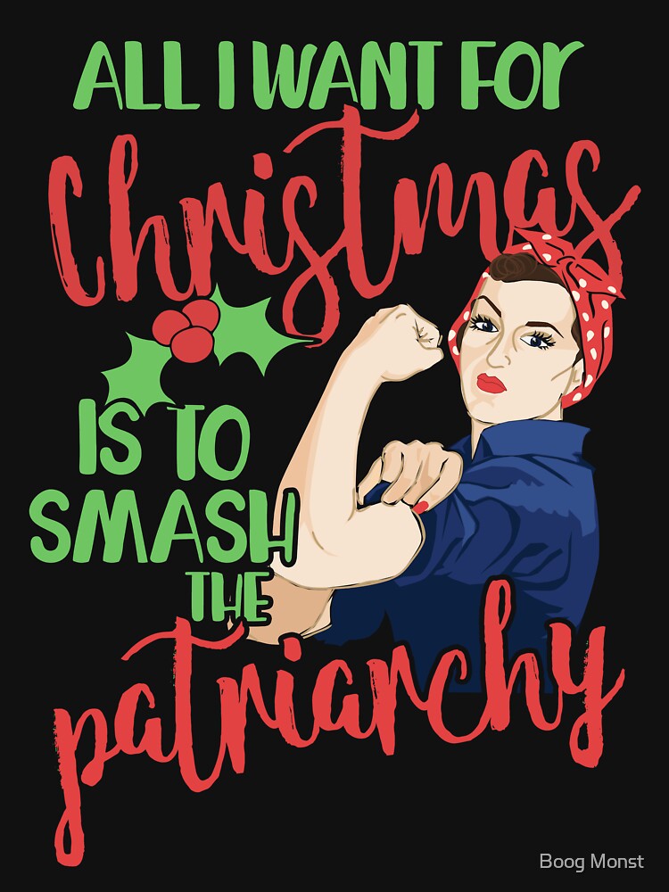 All I Want For Christmas Is To Smash The Patriarchy Unisex Sweater Crewneck Pullover Casual Streetwear Graphic Print 3