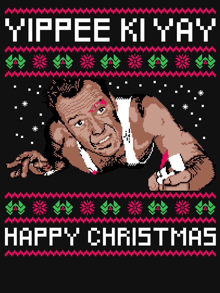 Nakatomi Plaza Yippee Ki Yay Bruce Willis Christmas Unisex Sweater Crewneck Pullover Casual Streetwear Graphic Print 3