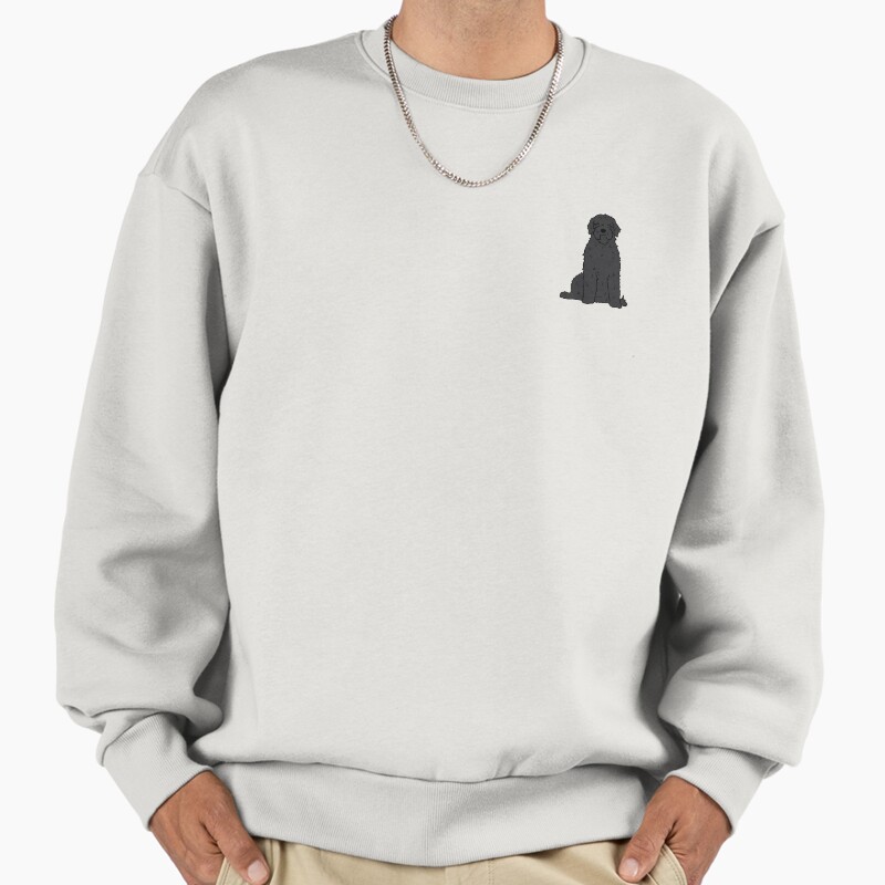Portuguese Water Dog Cute Illustration Unisex Sweater Crewneck Pullover Casual Streetwear Graphic Print