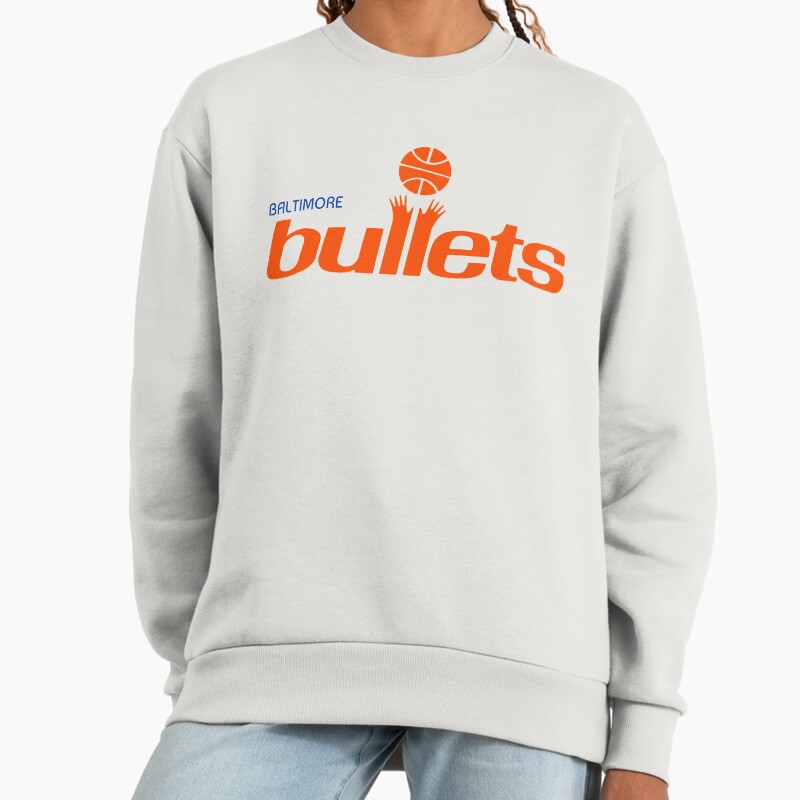 Baltimore Bullets Retro Defunct Nba Team Fan Art Unisex Sweater Crewneck Pullover Casual Streetwear Graphic Print 2