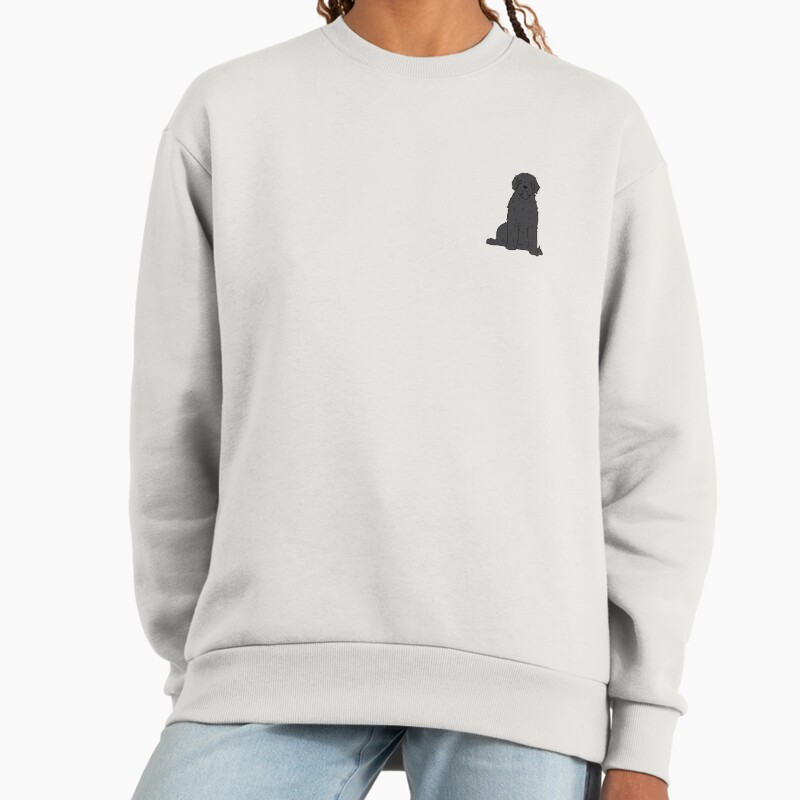 Portuguese Water Dog Cute Illustration Unisex Sweater Crewneck Pullover Casual Streetwear Graphic Print 2