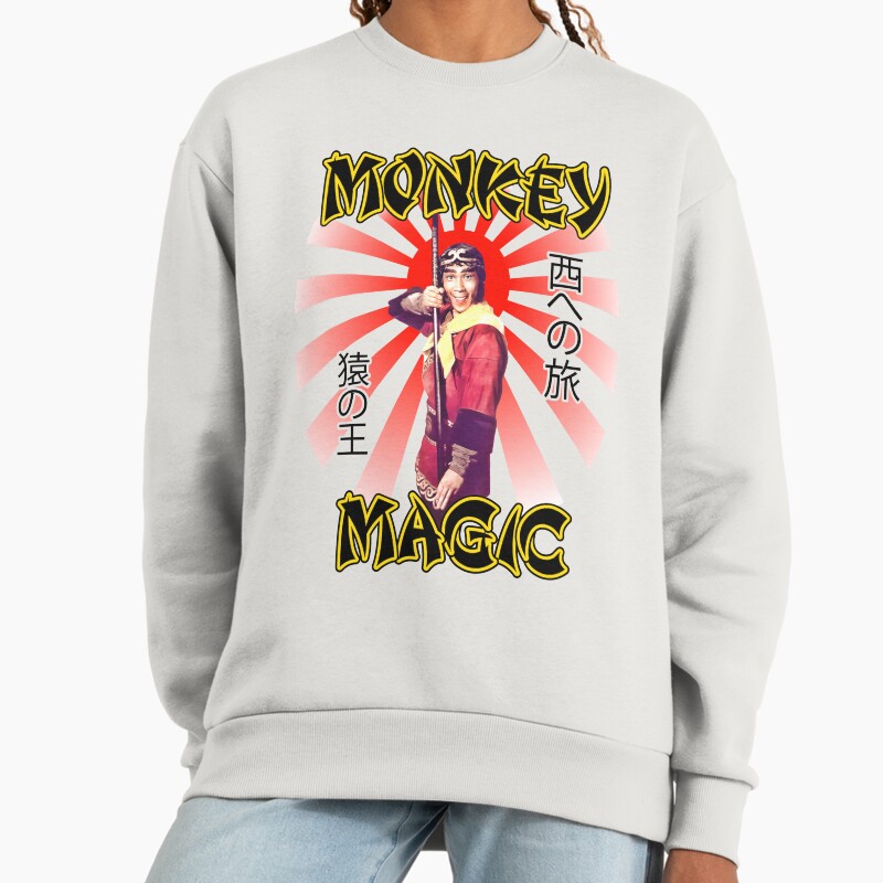 Monkey Magic Unisex Sweater Crewneck Pullover Casual Streetwear Graphic Print 2